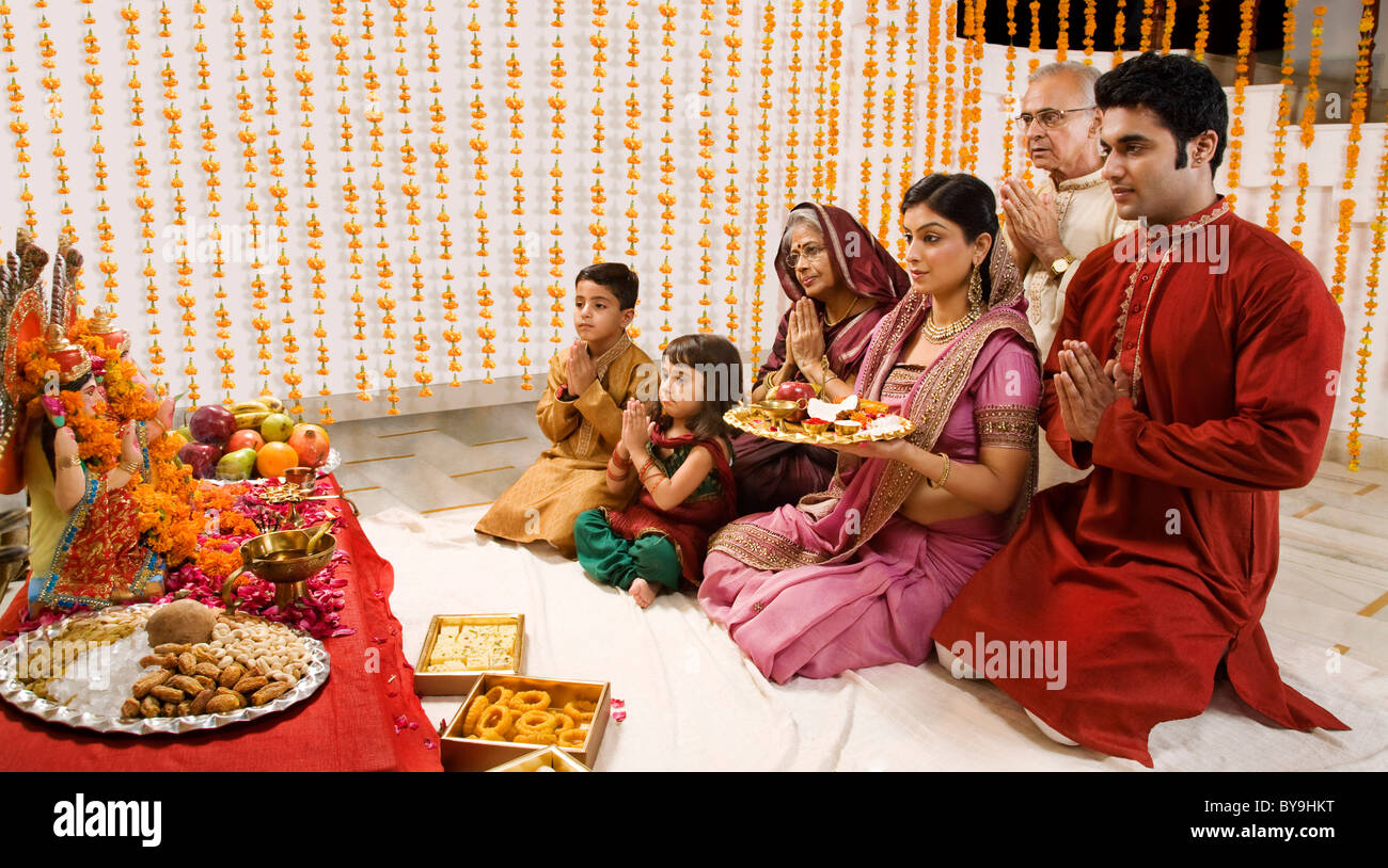 Lakshmi Puja altar setup
